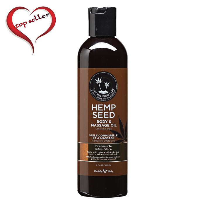 8 oz. Hemp Seed Massage Oil - Dreamsicle
