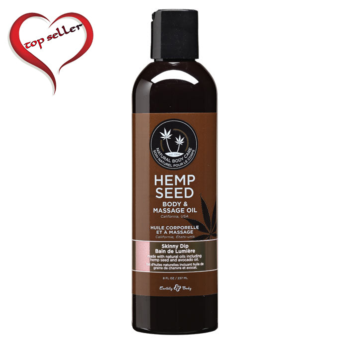 8 oz. Hemp Seed Massage Oil - Skinny Dip